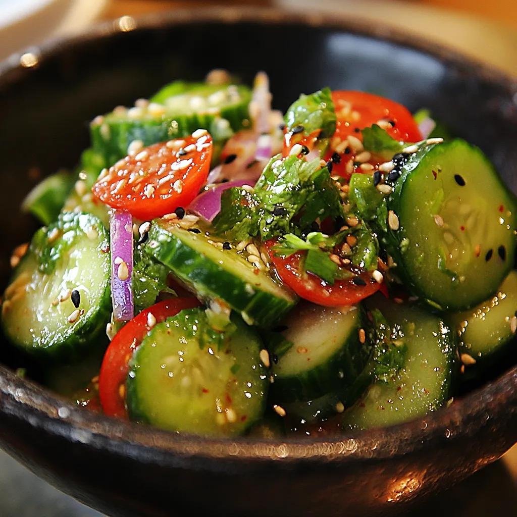 Quick Easy Authentic Asian Cucumber Salad Recipe