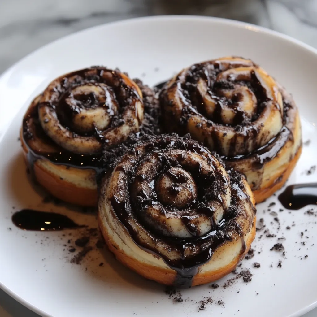 Cookies and Cream Cinnamon Rolls