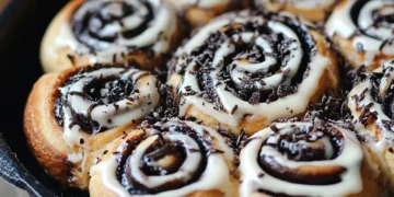 Cookies and Cream Cinnamon Rolls