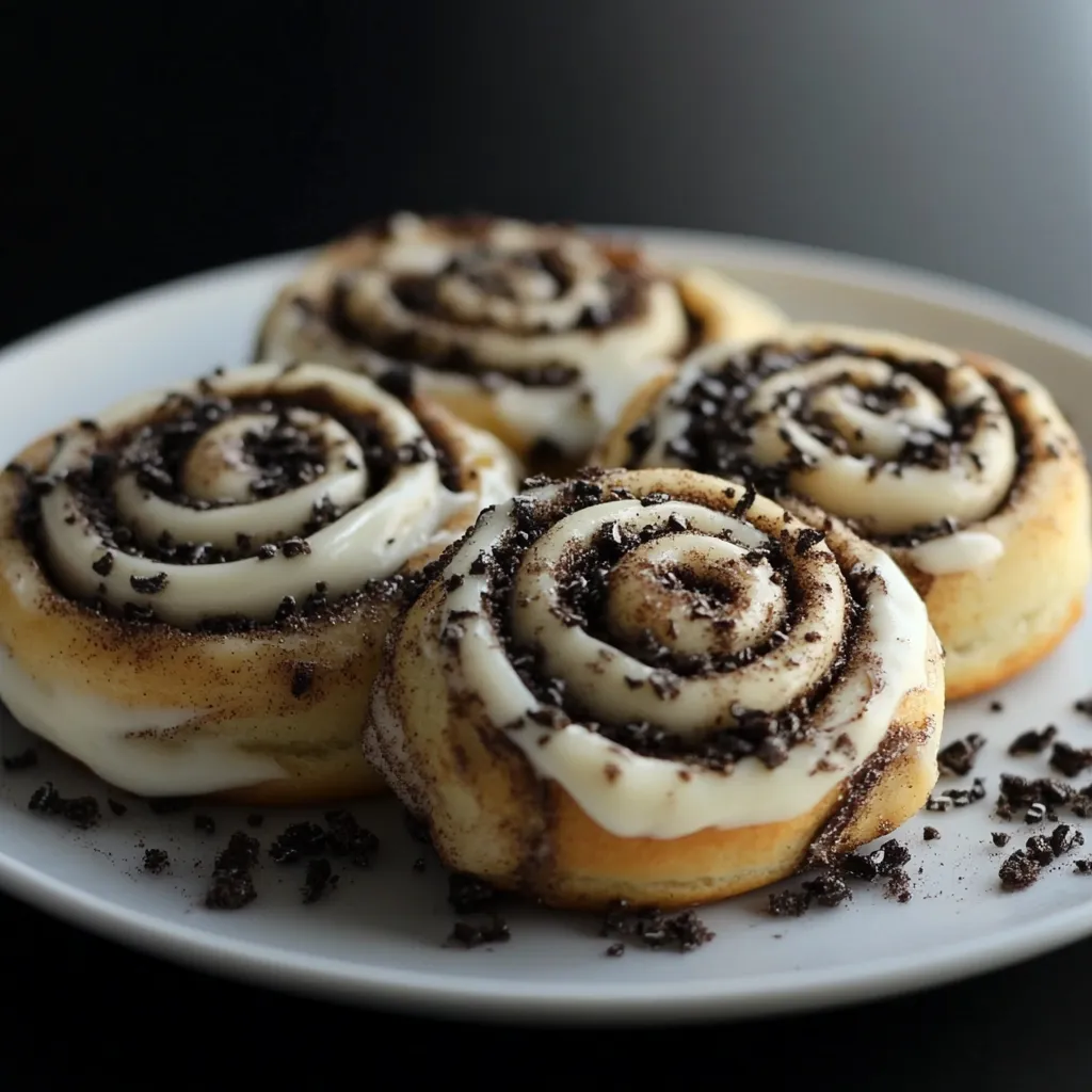 Cookies and Cream Cinnamon Rolls